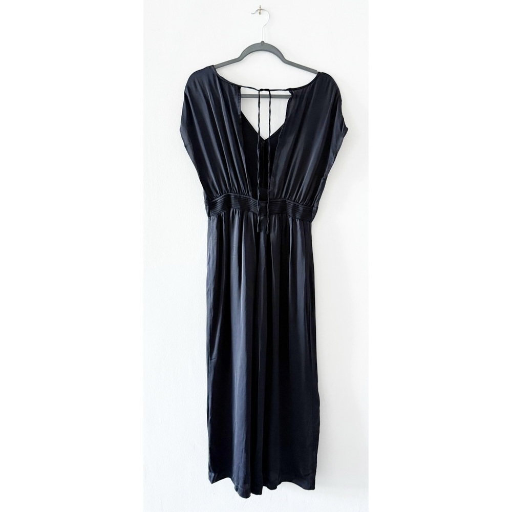 Madewell Black Satin Open-Back Jumpsuit Size 4 - Picture 6 of 9